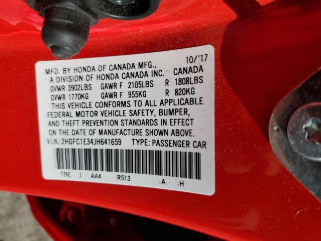 2HGFC1E34JH641659 Honda CIVIC EX