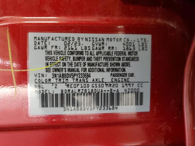 3N1AB8DV5PY233684 Nissan SENTRA SR