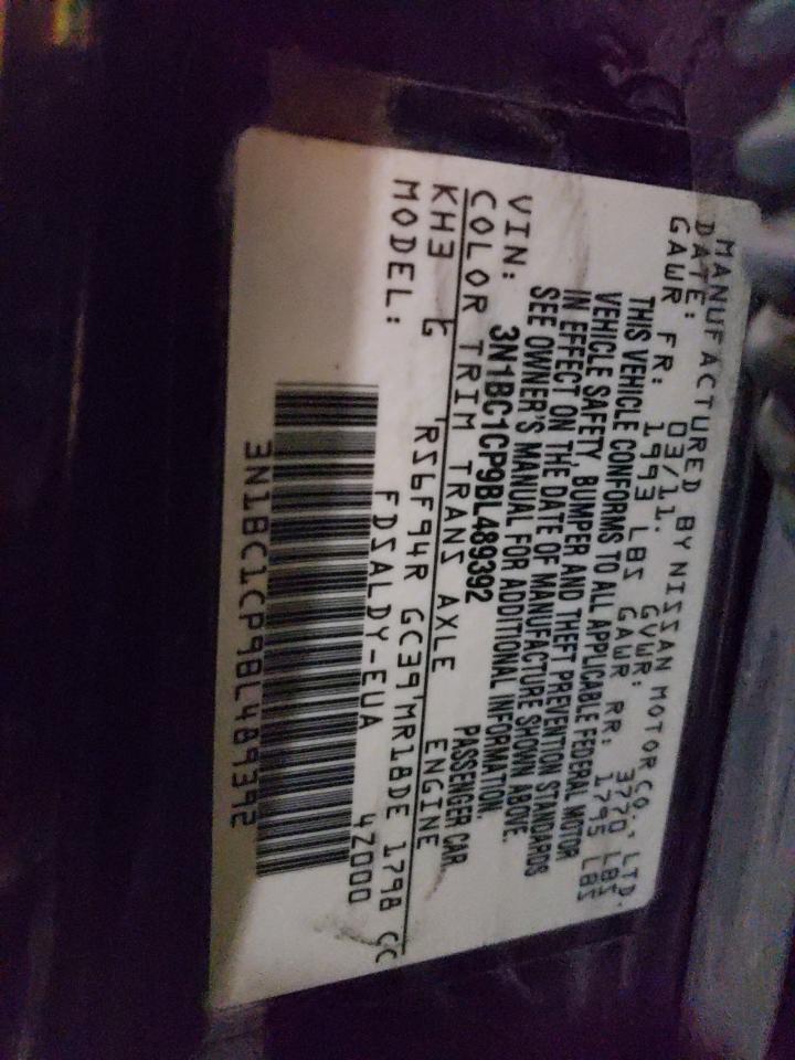 3N1BC1CP9BL489392 2011 Nissan Versa S 3N1BC1CP9BL489392 2011 Nissan Versa S