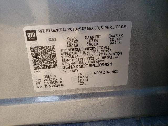 3GNAXMEG8PL209634 | 2023 CHEVROLET EQUINOX RS