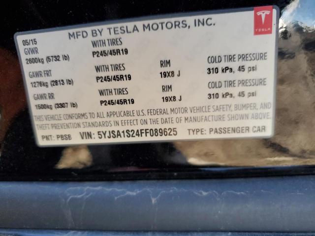 2015 TESLA MODEL S 70 - 5YJSA1S24FF089625