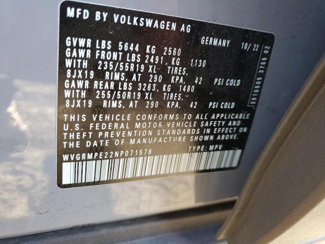 2022 VOLKSWAGEN ID.4 PRO - WVGRMPE22NP071578