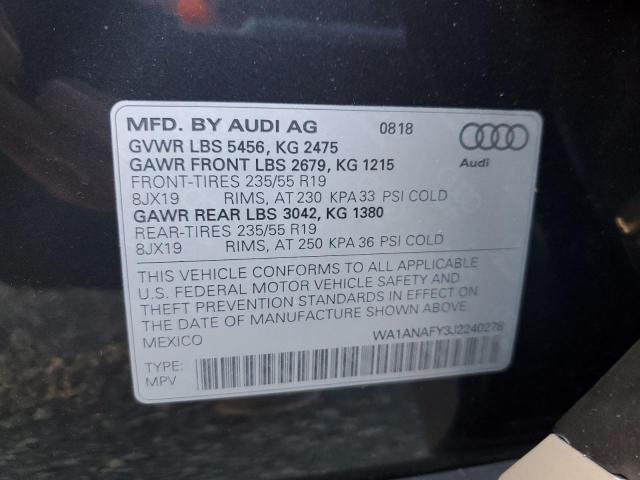 WA1ANAFY3J2240278 Audi Q5 PREMIUM