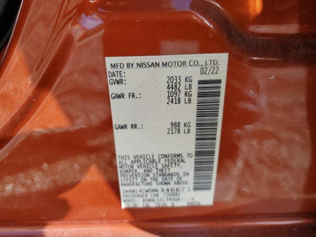 2022 NISSAN ALTIMA SR - 1N4BL4CW0NN346671