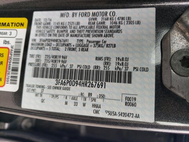 3FA6P0D94HR267691 | 2017 FORD FUSION TIT