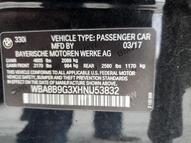 2017 BMW 330 I - WBA8B9G3XHNU53832