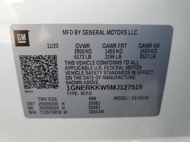 2021 CHEVROLET TRAVERSE P - 1GNERKKW5MJ127519