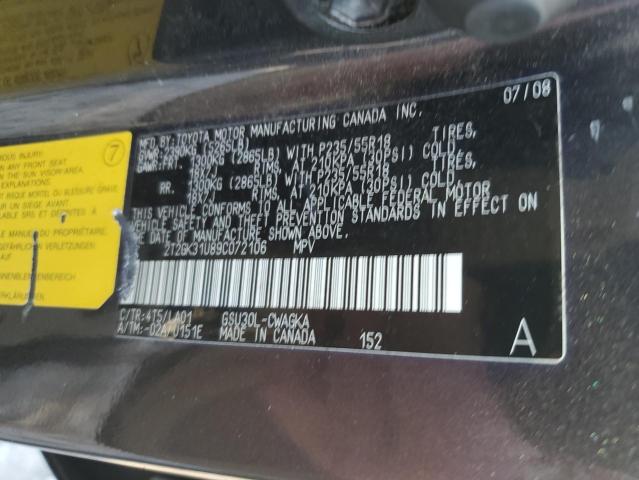 2009 Lexus Rx 350 VIN: 2T2GK31U89C072106 Lot: 77742253