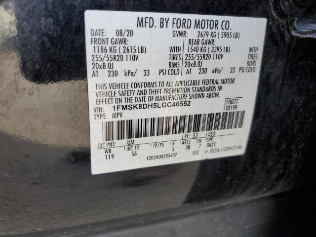 1FMSK8DH5LGC46552 | 2020 FORD EXPLORER X