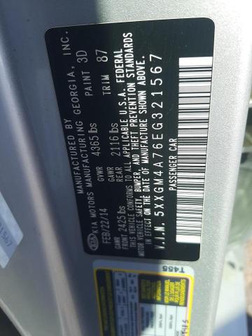 5XXGM4A76EG321567 KIA Optima Lx