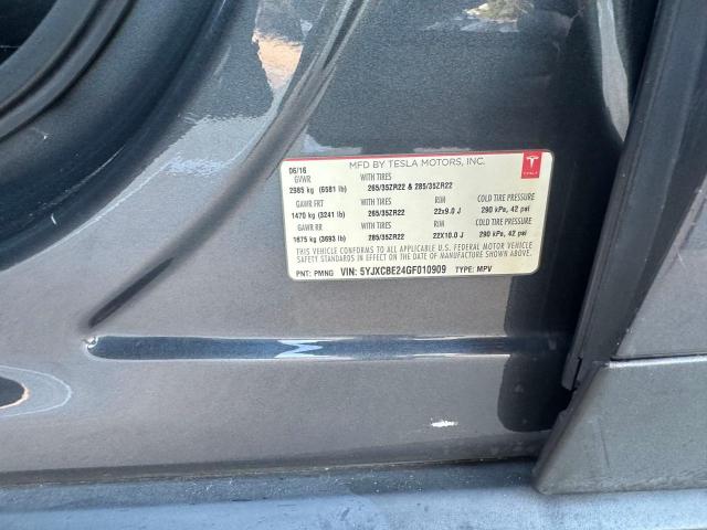 5YJXCBE24GF010909 Tesla MODEL X