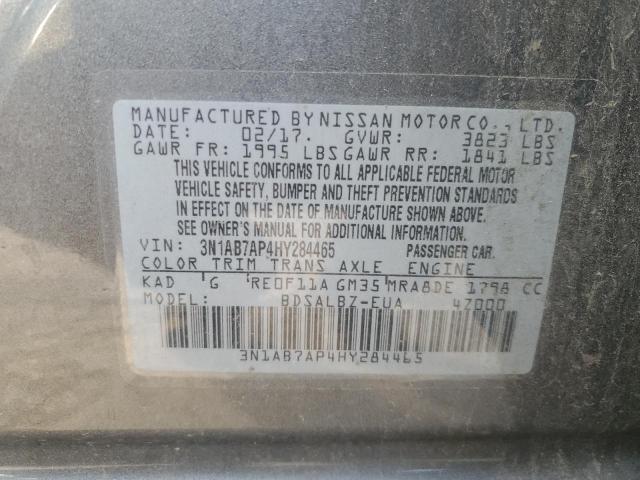 3N1AB7AP4HY284465 | 2017 NISSAN SENTRA S