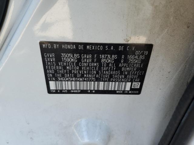 2019 HONDA FIT EX - 3HGGK5H81KM741775