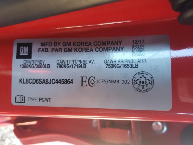 kl8cd6sa8jc445864 - 2018 Chevrolet spark 1lt - #75108813