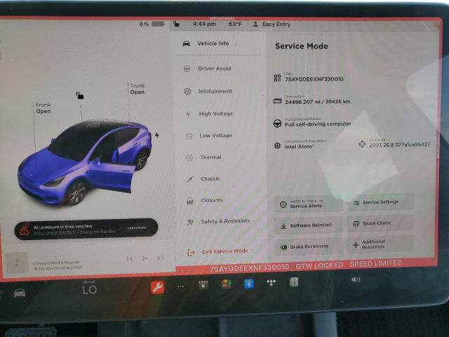 7SAYGDEEXNF330010 | 2022 Tesla model y