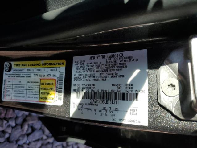 3FA6P0CD3LR131311 | 2020 FORD FUSION SEL