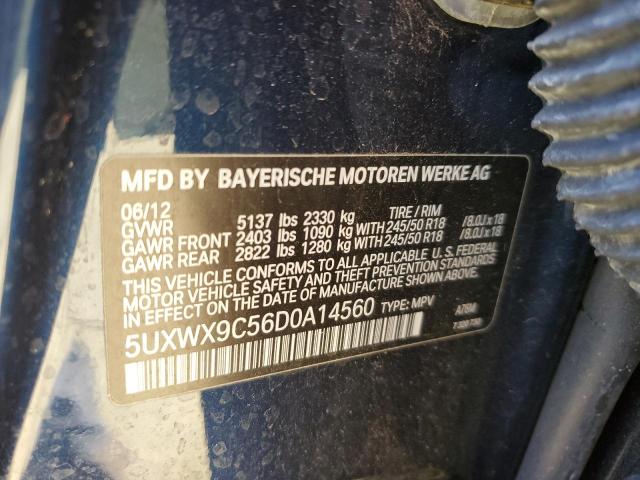 VIN 5UXWX9C56D0A14560 2013 BMW X3, Xdrive28I no.12