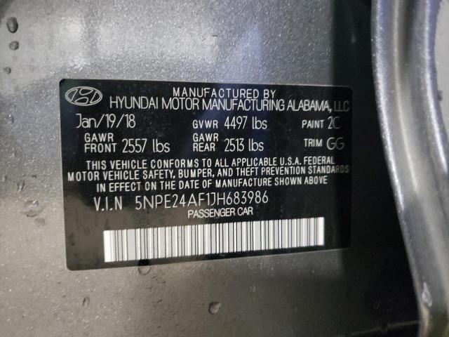 5NPE24AF1JH683986 | 2018 Hyundai sonata se