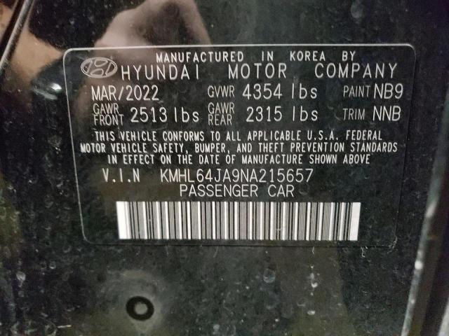 KMHL64JA9NA215657 | 2022 HYUNDAI SONATA SEL