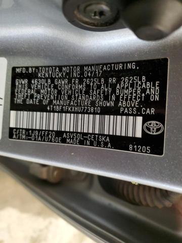 4T1BF1FKXHU773810 | 2017 TOYOTA CAMRY LE