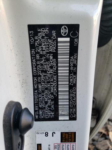 JTDKN3DU6E1742459 | 2014 TOYOTA PRIUS