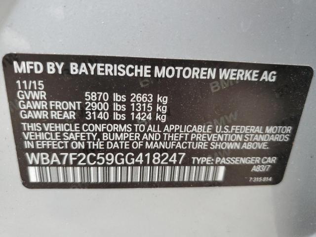 VIN WBA7F2C59GG418247 2016 BMW 7 Series, 750 XI no.13