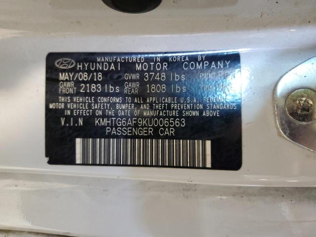 2019 HYUNDAI VELOSTER B - KMHTG6AF9KU006563