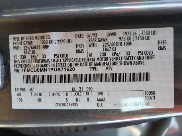 1FMCU0MN1PUA71620 | 2023 Ford escape st line