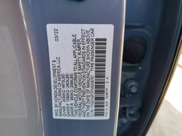 1HGCV2F37NA008787 | 2022 HONDA ACCORD SPO