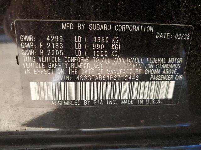 4S3GTAB61P3712443 | 2023 SUBARU IMPREZA