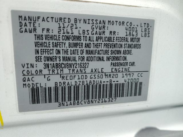 3N1AB8CV8NY216327 2022 Nissan Sentra Sv