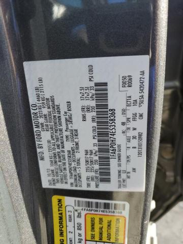 1FA6P0H74E5358368 | 2014 FORD FUSION SE