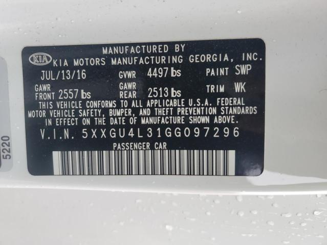 2016 KIA OPTIMA EX - 5XXGU4L31GG097296