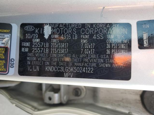 KNDCC3LG5K5024122 | 2019 KIA NIRO EX