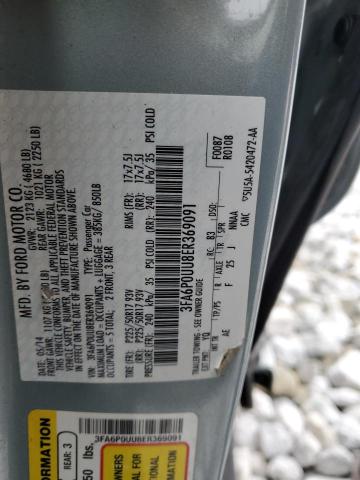 3FA6P0UU8ER369091 2014 Ford Fusion S Hybrid