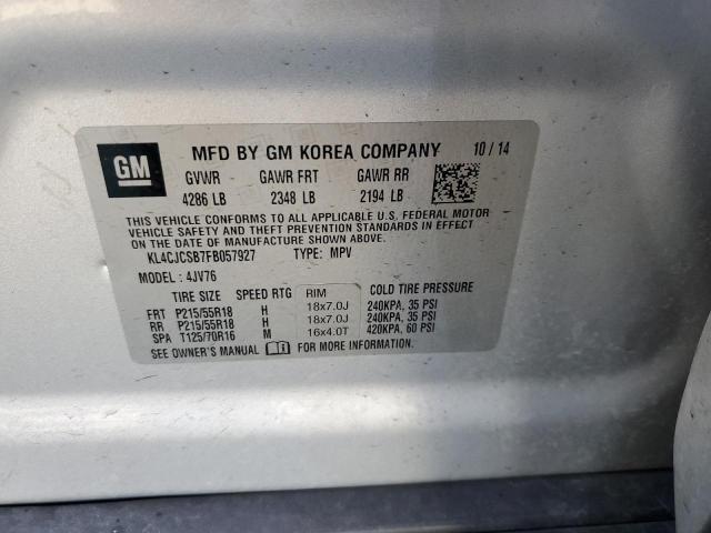 KL4CJCSB7FB057927 | 2015 BUICK ENCORE