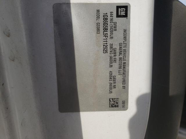 2015 CHEVROLET EXPRESS G4 - 1GB6G5BL5F1112925