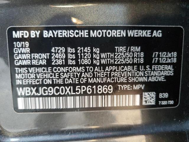 WBXJG9C0XL5P61869 | 2020 BMW X1 XDRIVE2