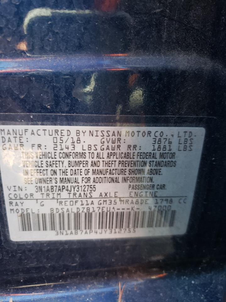 3N1AB7AP4JY312755 2018 Nissan Sentra S