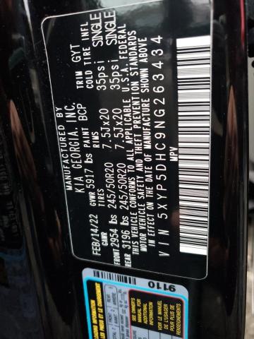 5XYP5DHC9NG263434 KIA Telluride Sx