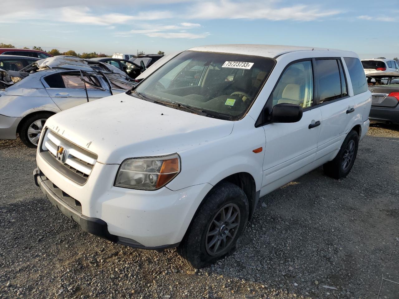 5FNYF28167B020551 2007 Honda Pilot Lx