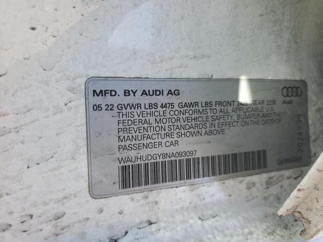 WAUHUDGY8NA093097 Audi A3 Premium Plus