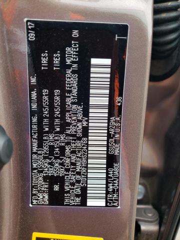 2017 TOYOTA HIGHLANDER - 5TDYZRFH9HS234768