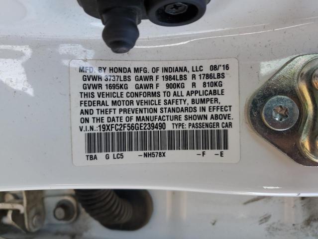 19XFC2F56GE239490 Honda Civic Lx