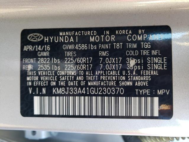 KM8J33A41GU230370 | 2016 HYUNDAI TUCSON LIM