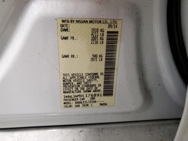 1N4AL3AP9FC176891 Nissan ALTIMA 2.5