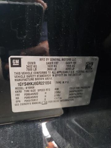 1GYS4HKJ6GR221894 Cadillac Escalade Esv Luxury