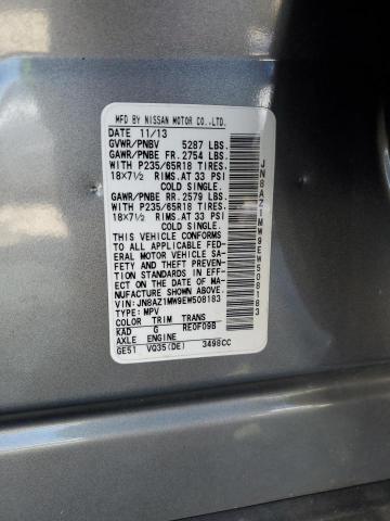 JN8AZ1MW9EW508183 Nissan MURANO S
