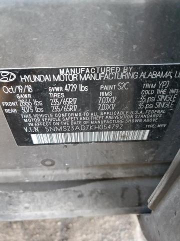 2019 HYUNDAI SANTA FE S - 5NMS23AD7KH054792