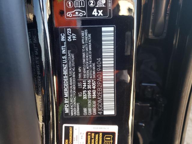 2023 MERCEDES-BENZ EQS SUV 45 4JGDM2EB2PA019404